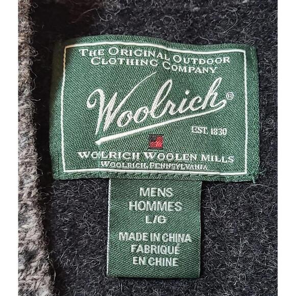 🔥 Vintage Woolrich Men's Large 1/4 Button Wool Blend Pullover L 🔥 New Price - Picture 10 of 11